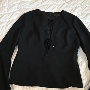 EUC INTERMIX Black Blouse with Front Tie